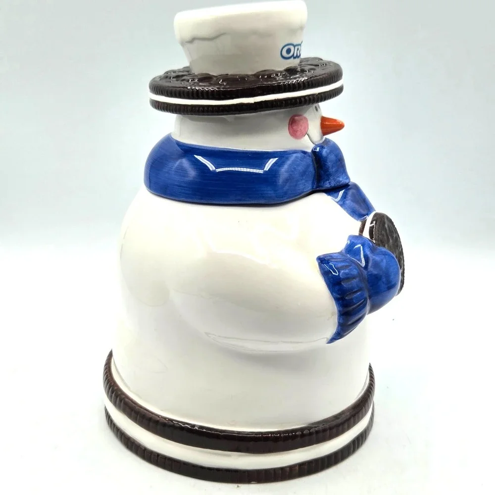 Vintage Nabisco Oreo Snowman Cookie Jar Houston Harvest ( 2nd In 2000 Series )